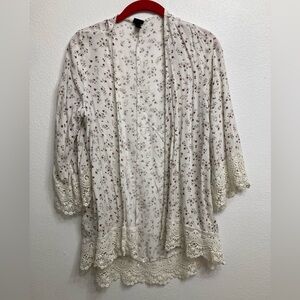 3/$15 Art Class Girls Flowy Floral Cardigan 3/4 length sleeves lace 14/16 XL